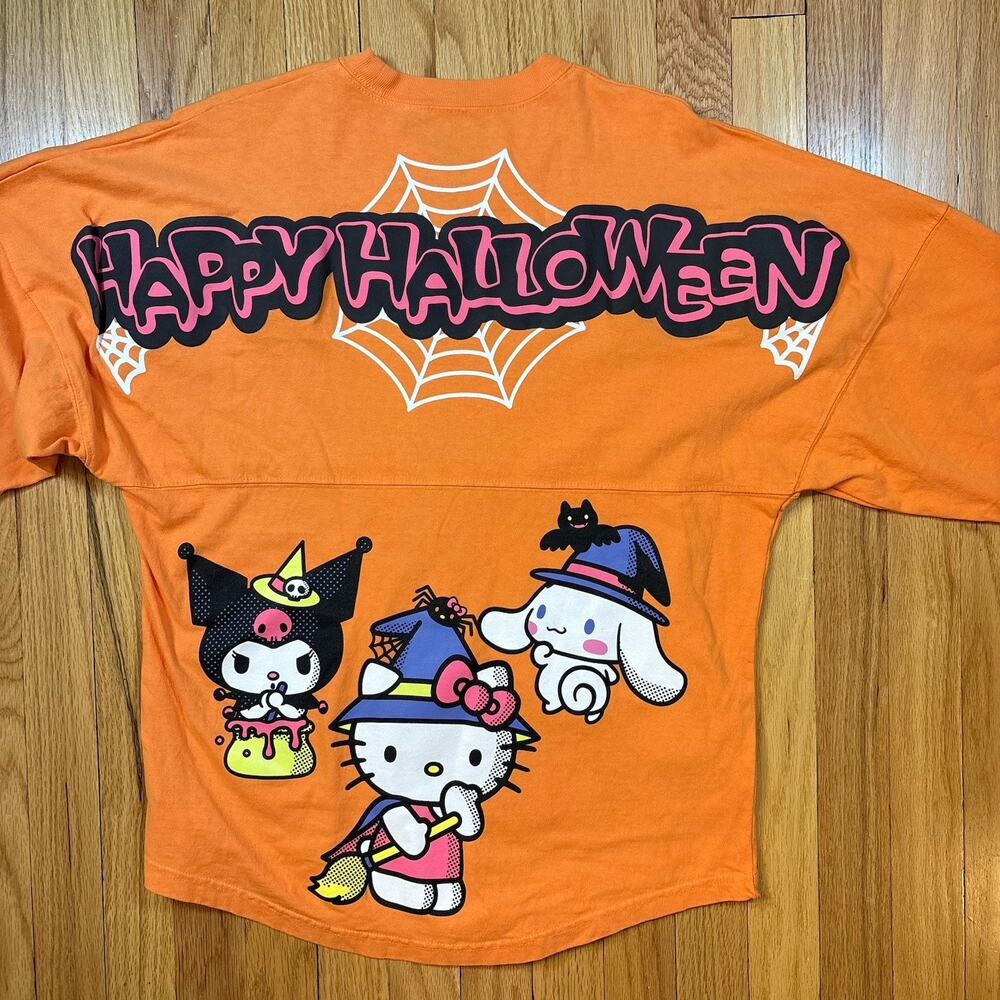 NWT Universal Studios Hello Kitty Happy Halloween Orange Spirit Jersey Size XS